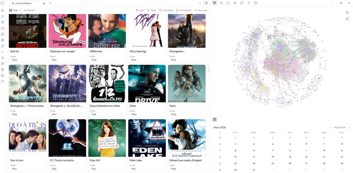 Organisation de sa filmothèque grâce à Obsidian