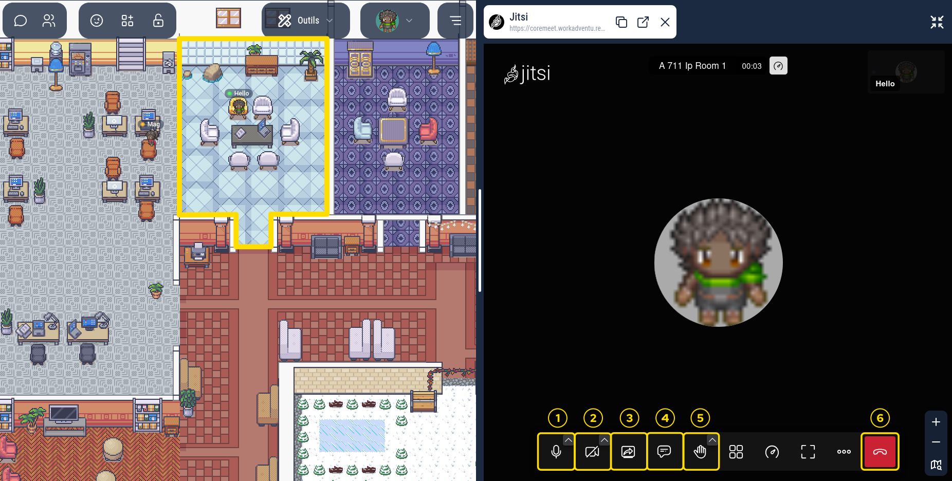 Vous avez rendez-vous dans nos bureaux virtuels Work Adventure