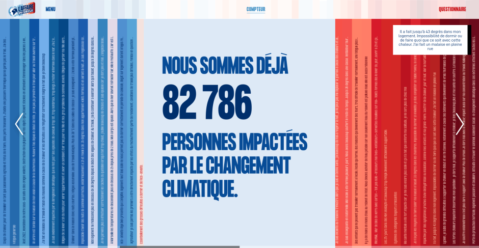 Projet : l'Affaire Du Siècle, campagne pour les sinistré-es secompterpourpeser.org